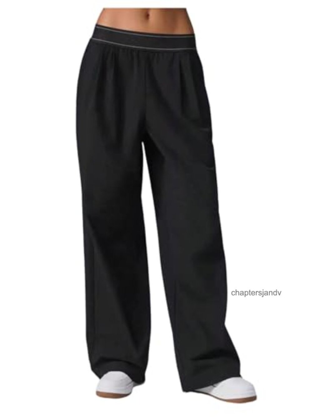 Women Lightweight Straight Leg Yoga Pants Trousers with Pockets